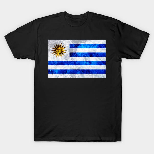 Flag of Uruguay – Ocean Waves T-Shirt by DrPen